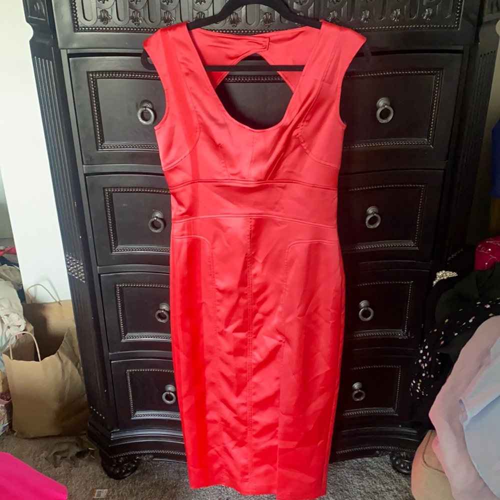 NEW CALLULA LILLIBELLE Pink Silk Satin Sleeveless Sheath Dress Size 4